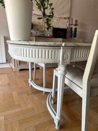 Mesa comedor mármol y madera