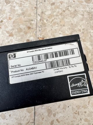Ordenador HP Compaq Negro/Plateado
