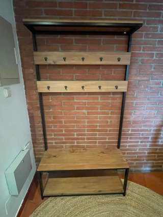 Mueble entrada madera y metal