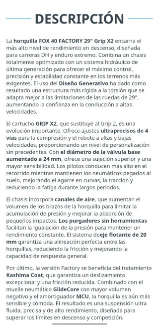 Fox 40 Factory grip x2 29 Kashima 2027 a estrenar
