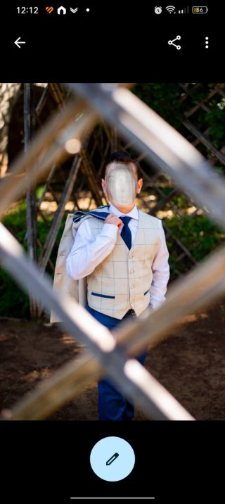 Traje de comunión almirante niño beige y azul