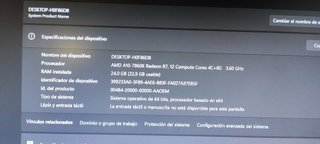 Pc Sobremesa con SSD y 24 GB de RAM
