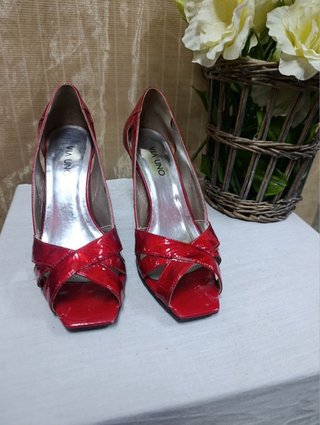 Sandalias Via Uno Rojas Talla 39