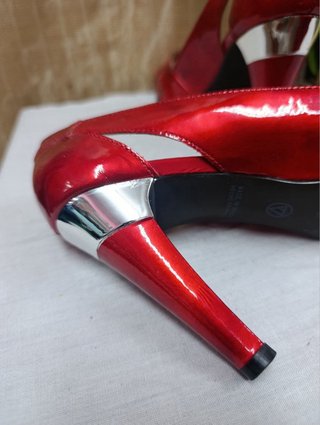 Sandalias Via Uno Rojas Talla 39