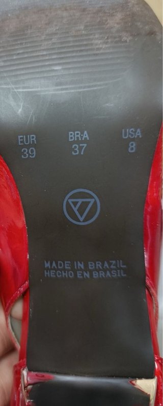 Sandalias Via Uno Rojas Talla 39