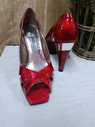 Sandalias Via Uno Rojas Talla 39