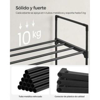 Zapatero 3 Niveles 92 cm Metal SONGMICS LSA303B02