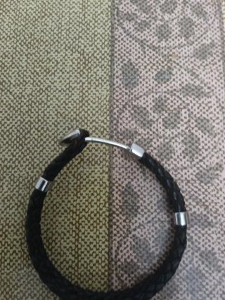 Pulsera Cuero y Plata Ancla.