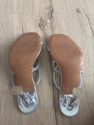 Tacchi Mango Argento Taglia 39 Brillanti