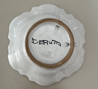 Coppia Piatti Ceramica Deruta Fiori da parete