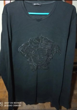 Versace Camiseta Manga Larga Medusa Talla L