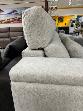 Sofá Chesslong Gris/Beige Asientos De arrastre