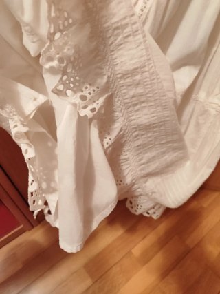 Vestido blanco encaje XS/S. Forro interior.