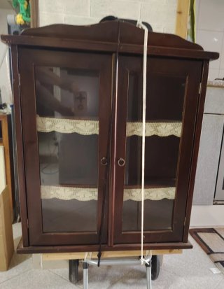 Vetrinetta in legno e vetro