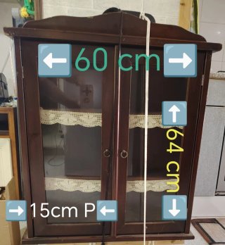 Vetrinetta in legno e vetro