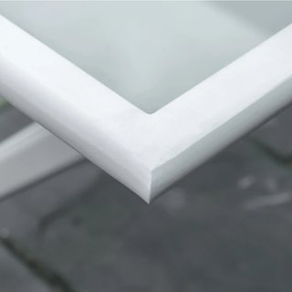 Tavolo da Giardino Pieghevole in Metallo e Vetro