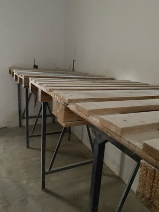 Bancada estantería hierro para 8 palets