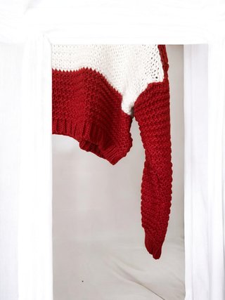 Jersey de cuello alto a rayas