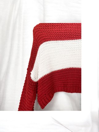 Jersey de cuello alto a rayas