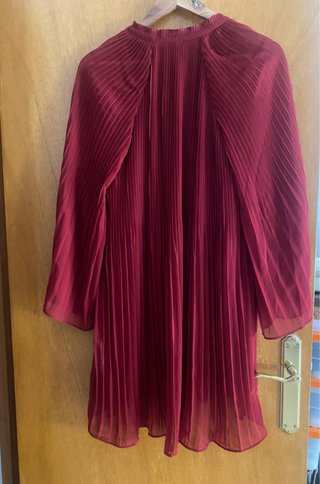 Vestido rojo plisado Pepe Jeans forro ajustable
