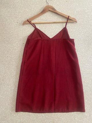 Vestido rojo plisado Pepe Jeans forro ajustable