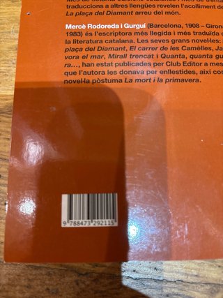 De lectura la plaça del diamant, Mercè Rodoreda