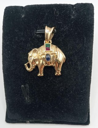 Colgante Elefante de oro 18k, 6,75gr, Ref. O-429.