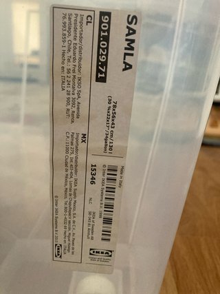 Caja de almacenaje grande de plástico