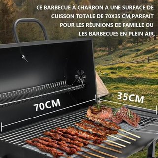 Barbacoa de carbón negra
