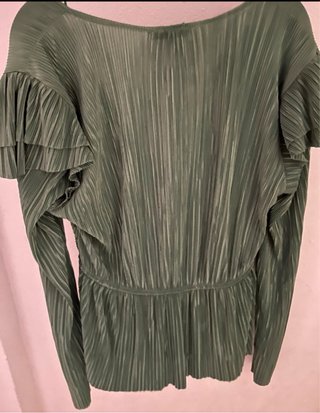 Blusa Zara verde talla M