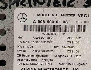 Sistema mercedes-benz a9069000103 sprinter 2813218