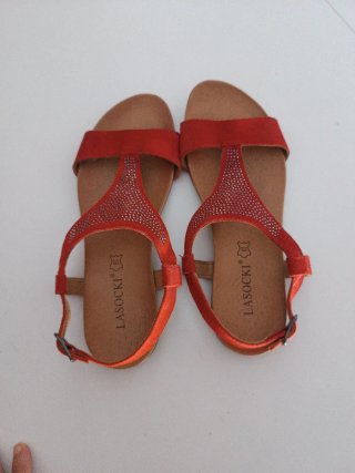 Sandalias Lasocki Piel Talla 37 rojas