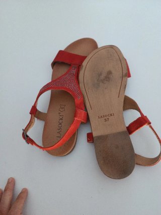 Sandalias Lasocki Piel Talla 37 rojas