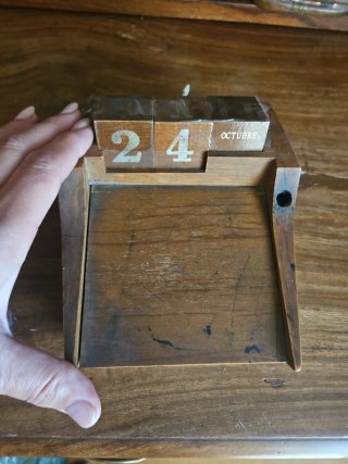 Calendario Perpetuo Madera Antiguo
