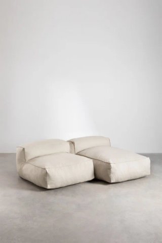 Sofá modular chaise longue Sklum 2 piezas