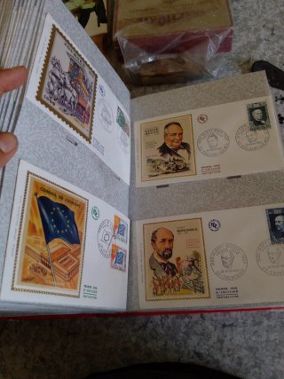 Sellos antiguos de Francia y Panamá