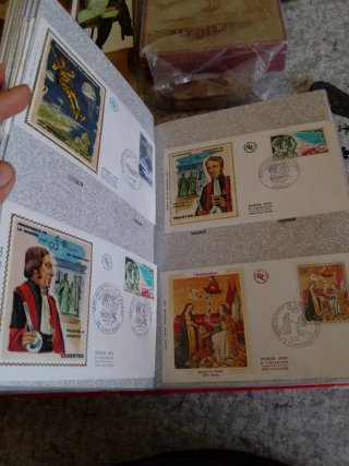 Sellos antiguos de Francia y Panamá