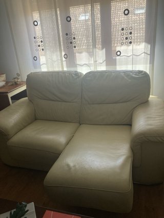 Sofás de piel beige