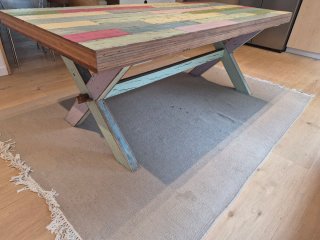 Mesa de comedor vintage multicolor 200×90