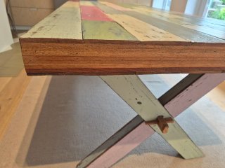 Mesa de comedor vintage multicolor 200×90
