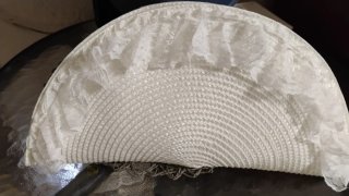 Bolso abanico blanco con encaje