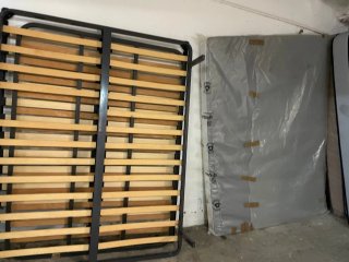 Base de colchón somier madera y metal
