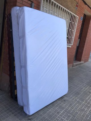Base de colchón somier madera y metal