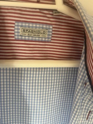 Camisa Spagnolo cuadros azul Talla 2 S