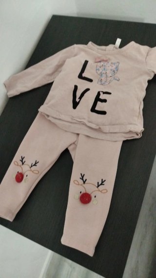 Pijama infantil flores dinosaurio