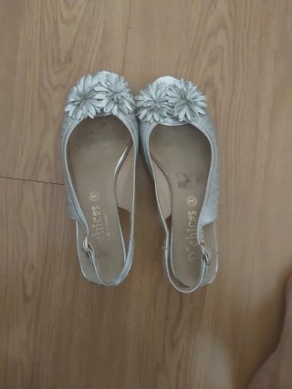 Zapatos D'Chicas Fiesta Plata Talla 39