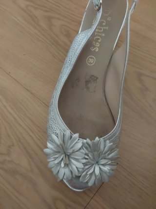Zapatos D'Chicas Fiesta Plata Talla 39