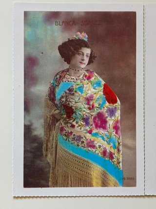 Lote 2 Postales Blanca Suárez Cuplé Vintage