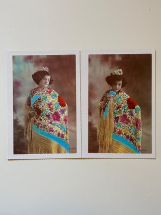 Lote 2 Postales Blanca Suárez Cuplé Vintage