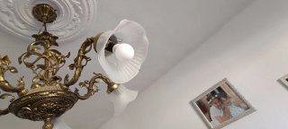 Lámpara araña cristal y metal